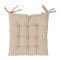 ПОДУШКА ДЛЯ КРЕСЛА, COMPTOIR DE FAMILLE,  SQARE CHAIR PAD CHAMBRAY BEIGE 40X40CM COTTON, АРТИКУЛ 5452