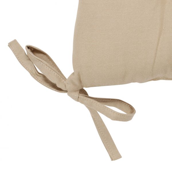 ПОДУШКА ДЛЯ КРЕСЛА, COMPTOIR DE FAMILLE,  SQARE CHAIR PAD CHAMBRAY BEIGE 40X40CM COTTON, АРТИКУЛ 5452