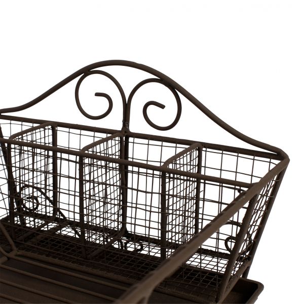 СУШИЛКА ДЛЯ ПОСУДЫ, COMPTOIR DE FAMILLE,  DISH DRAINER 4 SECTIONS CUISIN NAT 40X28XH18 IRON, АРТИКУЛ 676