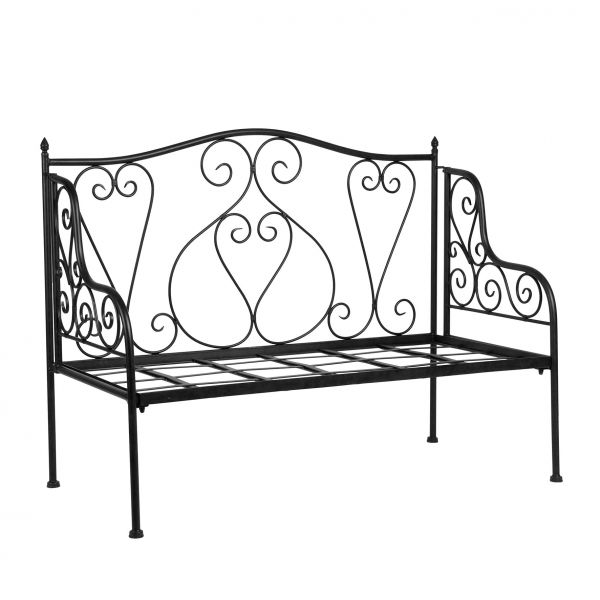 БАНКЕТКА 2х местная кованая ЗАВИТОК, COMPTOIR DE FAMILLE, 123 х 60х В94 см., артикул 699