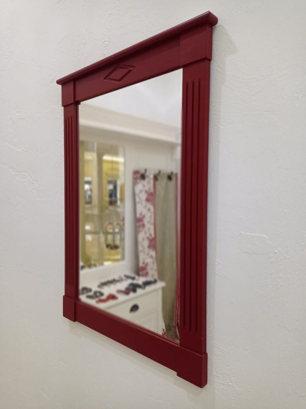 Зеркало из массива в стиле Прованс бордовое, Comptoir de Famille, арт. 100100