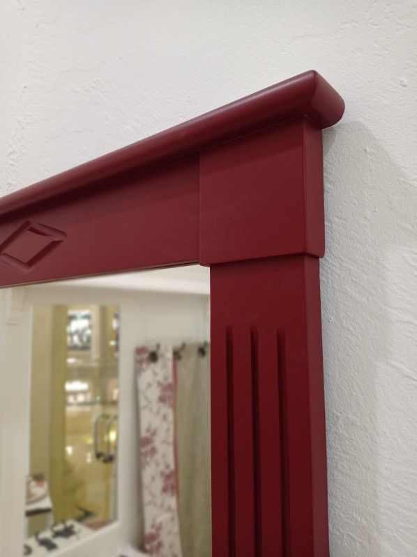 Зеркало из массива в стиле Прованс бордовое, Comptoir de Famille, арт. 100100